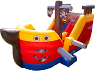 bounce house obstacle slide